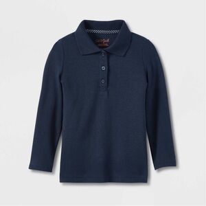 Toddler Girls' Long Sleeve Interlock Uniform
Polo Shirt - Cat & Jack™ Navy 3T